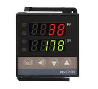 REX-C100 Contrôleur De Température Pid LED Numérique Kit De Thermostat Comprend 0-1300°C Thermostat 100-240V (REX-C100fk07-v * W) + Relais D'état Solide (BRM-40DA) + 1M M6 Thermocouple Type K