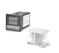 REX-C100 PT100 régulateur de température numérique Thermostat sortie SSR 40DA relais SSR radiateur en aluminium dissipateur de chaleur 1m résistance 1 pièces(Set 1)