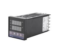 REX-C100 Régulateur de Température Numérique PID 0-1300°C, Thermostat Intelligent avec Alarme, Controleur de Temperature LED avec Sonde K (400°C), AC110V-240V
