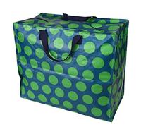 Rex London - Sac de rangement géant XXL avec fermeture éclair - Vert on bleu