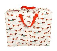 Rex London - Sac géant XXL, sac de rangement avec fermeture éclair - Chien sauvage/teckel, 30216