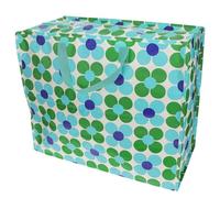 Rex London - Sac géant XXL - Sac de rangement avec fermeture éclair - Motif multicolore (bleu marguerite/vert)
