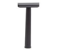 Rex Supply Co. Rasoir de sécurité 3 pièces à double tranchant - Finition aluminium noir de jais, rasoir léger fraisé CNC pour homme, outil de rasage facile à transporter compatible avec toutes les
