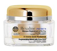 Rexaline - X-treme Gold Radiance - Masque Régénérant à l'Or Pur 24 carats - Correcteur de rides - Masque or 24K anti ride - Soin anti âge à l'Acide Hyaluronique - 50ml