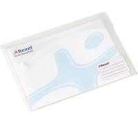 REXEL Chemise pour documents Xtra Folder, DIN A4, blanc translucide, en plastique, fermeture par bouton-pression,
