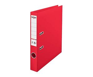 Rexel Choices, Classeur à levier A4, dos de 50 mm, capacité de 350 feuilles, couverture en plastique, 2115508, rouge clair