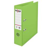 Rexel Choices, Classeur à levier A4, dos de 75 mm, capacité de 500 feuilles, couverture en plastique, 2115505, vert clair