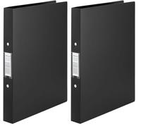 Rexel Classeur à anneaux A4, noir, 25 mm de diamètre à 2 joints toriques (Lot de 2)