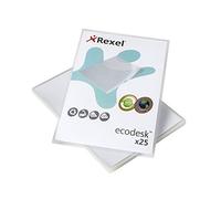 ACCO Rexel Pochette coin A4 RX27166 transparente, PP recyclé, jusqu'à 25 feuilles