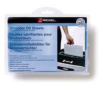 Rexel Feuilles Pré-Lubrifiées pour Destructeurs, Paquet de 20, A5, Entretien du Destructeur, 2101949