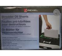 Rexel Feuilles Prélubrifiées Pour Destructeurs, Pack De 12