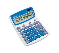 calculatrice de bureau ibico 212x blanche à touches bleues
