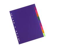 Rexel Jeu de 10 Intercalaires Multicolores Perforés format A4
