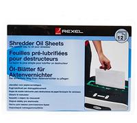 Rexel Feuilles prélubrifiées pour destructeur de documents – Lot de 12