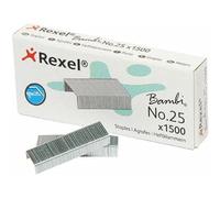REXEL Lot de 3 Boites de 1500 Agrafes No 25 Bambi