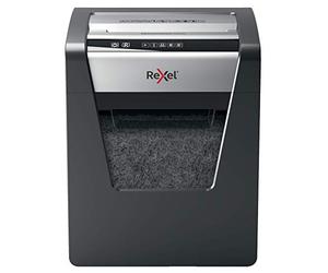 Rexel Momentum M510 CH 2104575CH Destructeur de documents, niveau de sécurité P5, micro-coupe, capacité de 10 feuilles, poubelle de 23 l, avec prise d'alimentation suisse, noir