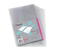 Rexel Réf 12195 Nyrex Pochettes Plastiques avec 2 poches verticales Transparent A4 Lot de 25 (Import Royaume Uni)
