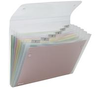 Rexel - Trieur à Soufflets Ice - 6 Pochettes - Capacité 120 Feuilles - Coloris Transparent