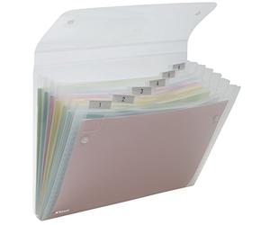 Rexel - Trieur à Soufflets Ice - 6 Pochettes - Capacité 120 Feuilles - Coloris Transparent