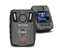 RexingUSA Caméra corporelle P2 FHD 1080p avec vision nocturne infrarouge, caméra portable légère, vidéosurveillance, zoom numérique 8x, objectif 170 degrés