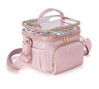 Rexmica Grand Étui de Rangement pour 100 Marqueurs à Dessin, Sac de Rangement pour Feutre a Alcool pour Marqueurs à Peinture ou Autres Fournitures Artistiques, Rose