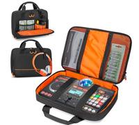 Rexmica Sac de transport rembourré compatible avec VTech Kidi Star DJ Mixer/Kidi DJ Mix, petit sac de rangement pour mixeur DJ avec poches pour accessoires pour câble, guide de l'utilisateur, piles ou
