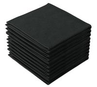 REXO - Lot de 10 chiffons de nettoyage en microfibre non pelucheux de qualité supérieure, ultra absorbants, réutilisables et durables pour cuisine, voiture, fenêtres et plus encore (noir, 30 x 30 cm)