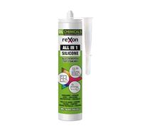REXON Mastic Silicone Tout Usage - Blanc crème RAL 9001 - Sanitaire/Bain & Cuisine/Carrelage/Bâtiment - Extérieur et intérieur (290 ml)