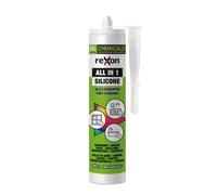 REXON Mastic Silicone Tout Usage - Gris clair RAL 7035 - Sanitair/Bain & Cuisine/Carrelage/Bâtiment - Extérieur et intérieur - Convient au bois, pierre et vitre (290 ml)