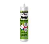 REXON Mastic Silicone Tout Usage - Vert mousse RAL 6005 - Sanitaire/Bain & Cuisine/Carrelage/Bâtiment - Extérieur et intérieur - Convient au bois, pierre et vitre (290 ml)