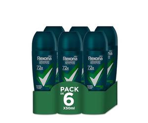 Rexona Advanced Protection Lot de 6 déodorants roll-on pour homme Quantum Dry 72h 50 ml