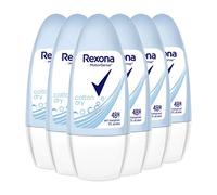 Rexona Cotton dry Lot de 6 déodorants roll-on Femme 50 ml