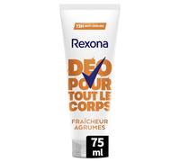 REXONA - Déodorant Crème Corps Fraîcheur Agrumes, Protection Douce Sans Alcool (75 mL) - lot de 3 - Vendu par Lot