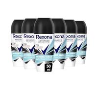 REXONA - Déodorant Femme Invisible Aqua - Bille Anti-transpirant - Advanced Protection - Parfum Frais et Floral - Protection 72h (lot de 6x50ml)