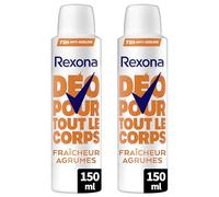 Rexona - Déodorant pour Tout le Corps - Spray - 72h de Protection - Fraîcheur Agrumes - Lot de 2x150ml