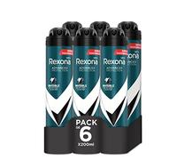 Rexona Invisible Black & White Advanced Protection 72h Lot de 6 déodorants anti-transpirants pour homme 200 ml