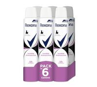 Rexona Invisible Lot de 6 déodorants anti-transpirants pour femme Black&White 200 ml