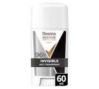 REXONA Maximum Protection Déodorant Crème Invisible 60ml | Anti-traces Blanches, Anti-Transpirant, 96h Anti-Humidité & Anti-Odeurs, 3x Plus Efficace, Testé dermatologiquement