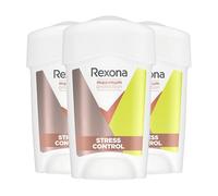 REXONA - Déodorant Femme Stress Control - Stick Anti-transpirant - 3x plus efficace contre la transpiration - Protection 96h - (lot de 3x45ml) (L'emballage peut varier)