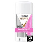 REXONA Maximum Protection Déodorant Stick Crème Confidence 60ml | Anti-traces Blanches, Anti-Transpirant, 96h Anti-Humidité & Anti-Odeurs, 3x Plus Efficace, Testé dermatologiquement