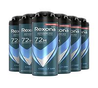 Rexona Men Advanced Protection Cobalt Dry Déodorant en spray anti-transpirant offrant jusqu'à 72 heures de protection contre la transpiration et les odeurs corporelles - 6 x 150 ml - Pack économique