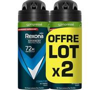 REXONA Men Cobalt Dry Déodorant spray anti-transpirant 72h 2 x 100 ml