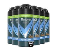 REXONA MEN - Déodorant Homme Cobalt Dry - Spray Compressé Anti-transpirant - Parfum Frais et Longue durée - Protection 72h (lot de 6x100ml)