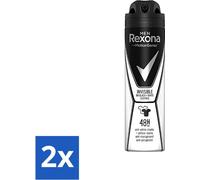 Rexona Men - Déodorant Spray - Motion Sense - Invisible Black & White - Antitranspirant & Transpirant - 150 ml - Vorteilspack - 2 Stücke