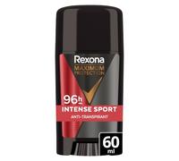REXONA MEN Maximum Protection Deodorant Homme Stick Creme Sport 60ml | 96h d'efficacité Anti-Transpiration & Anti-Odeurs,3x Plus Efficace,Testé dermatologiquement,Parfum Frais et masculin