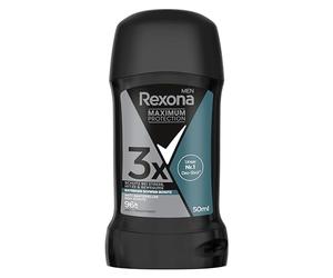 Rexona Men Maximum Protection Déodorant Stick Antibactérien Anti-transpirant avec 96 heures de protection contre la transpiration et les odeurs corporelles 50 ml