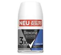 Rexona Men Maximum Protection Lot de 6 déodorants roll-On Cobalt Dry anti-transpirants avec 3 protections contre le stress, la chaleur et les mouvements 96 heures de protection extrême 50 ml