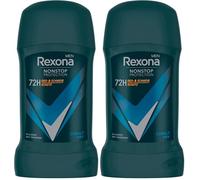 Rexona Men Nonstop Protection Déodorant en stick Cobalt Dry Anti-transpirant avec 72 heures de protection contre la transpiration et les odeurs corporelles 50 ml (Lot de 2)