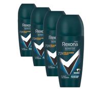 Rexona Men Nonstop Protection Déodorant roll-On Invisible Ice Fresh anti-transpirant avec 72 heures de protection contre la transpiration et les odeurs corporelles 50 ml (Lot de 4)