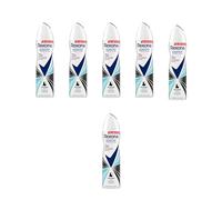 Rexona Nonstop Protection Lot de 6 déodorants en spray Invisible Aqua, anti-transpirant avec 72 heures de protection contre la transpiration et les odeurs corporelles, 150 ml
